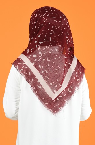 Patterned Flamed Scarf 901597-13 Claret Red 901597-13