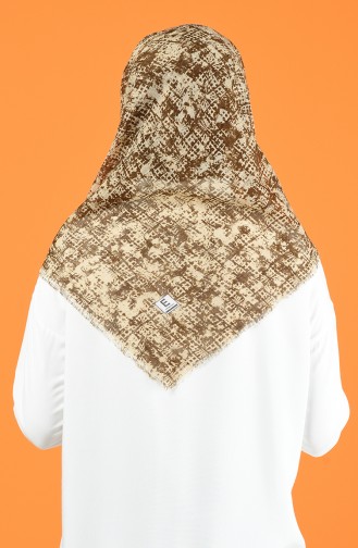 Patterned Flamed Scarf 901599-17 Beige 901599-17