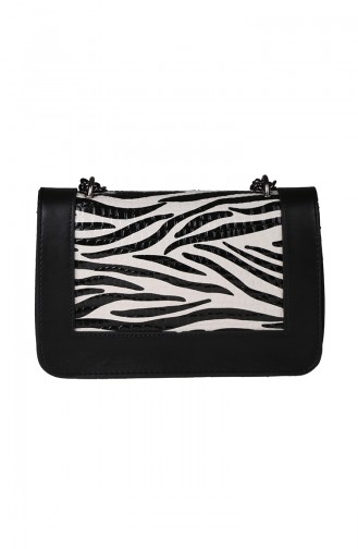 Women´s Cross Shoulder Bag M391-03 Black White 391-03