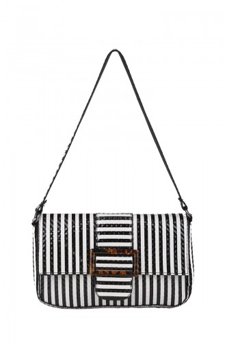 Women´s Cross Shoulder Bag M392-03 Black White 392-03