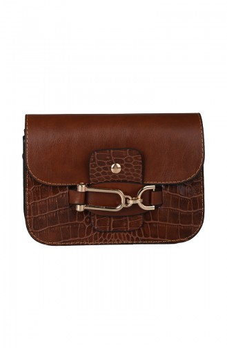 Damen Kreuz Schultertasche M393-91 Tabak 393-91