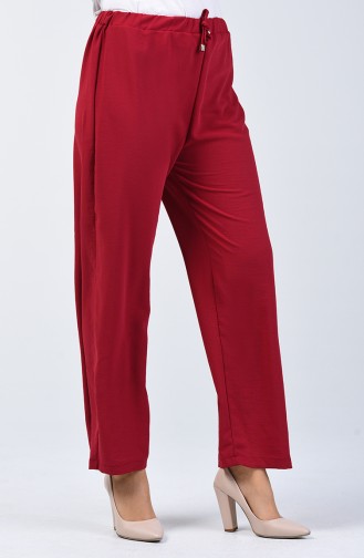 Aerobin Fabric Elastic waist Pants 0054-11 Cherry 0054-11