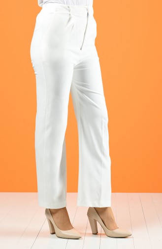 Pantalon Double Ourlet 5297-04 Blanc 5297-04