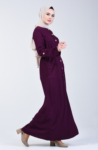 Lila Hijab Kleider 8021-03
