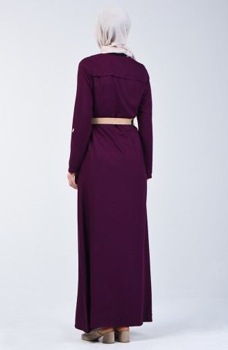 Purple Hijab Dress 8021-03