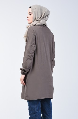 Baskılı Tunik 1284-07 Koyu Bordo