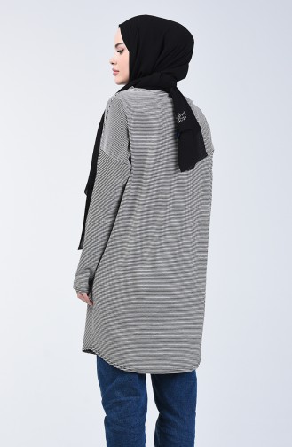 Striped Tunic 1286-01 Black 1286-01