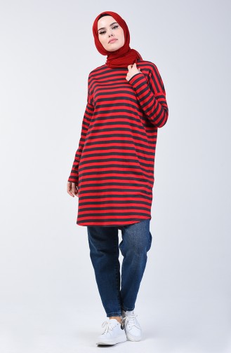 Striped Tunic 1287-01 Red 1287-01
