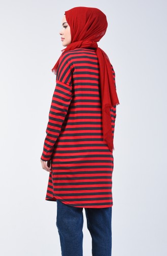 Striped Tunic 1287-01 Red 1287-01