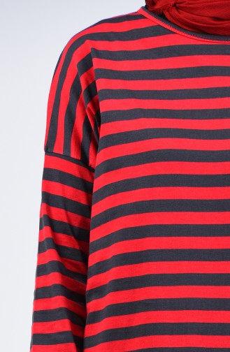 Striped Tunic 1287-01 Red 1287-01