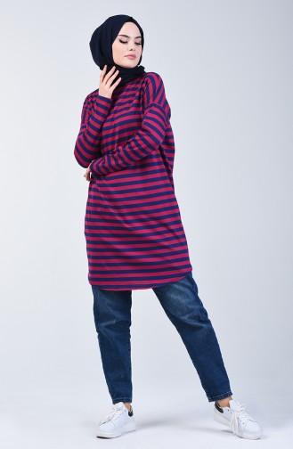 Striped Tunic 1287-04 Navy Blue 1287-04