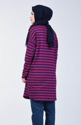 Striped Tunic 1287-04 Navy Blue 1287-04