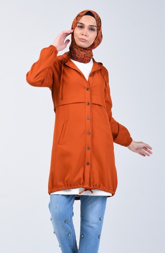 Hooded and Elastic Sleeve Tunic 0213-05 Taba 0213-05