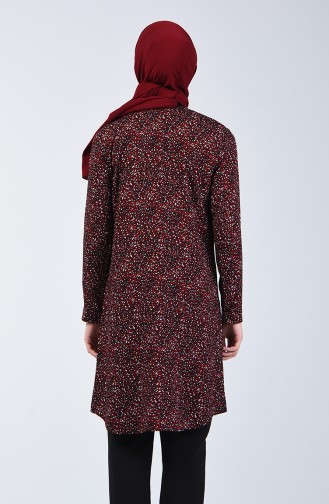 Desenli Tunik 0244-02 Bordo 0244-02