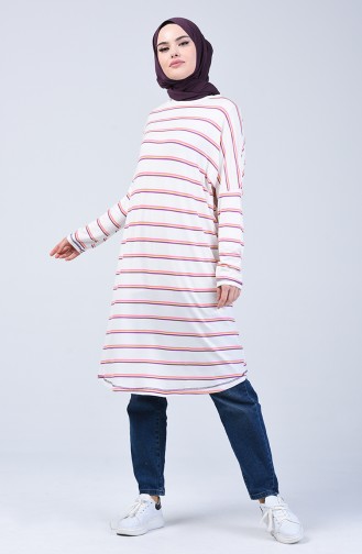 Bat Sleeve Striped Tunic 8013-01 Bone 8013-01