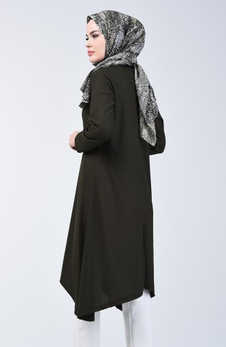 Basic Asimetrik Uzun Tunik 0076-03 Haki