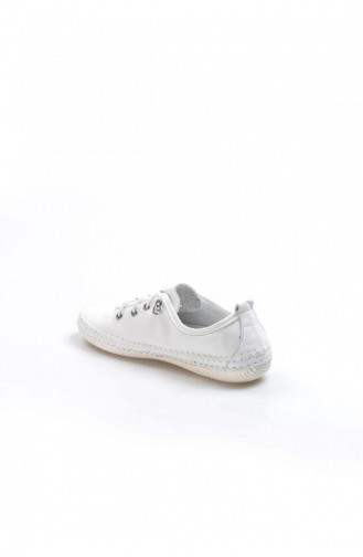 Fast Step Chaussure de Jour en Cuir Blanc Chaussures Espadril 629Za508654 629ZA508-654-16777215