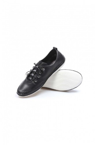 Fast Step Real Leather Black Espadrille Shoes 629Za508654 629ZA508-654-16777229