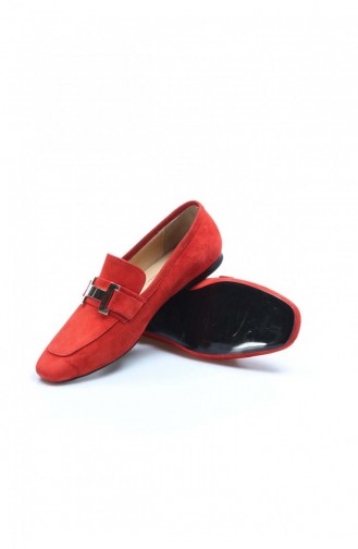 Fast Step High Heels Real Leather Red Suede Thick Heels 064Za789 064ZA789-16777556