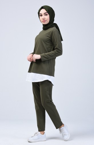 Two-Thread Tunic Trousers Double Set 2002-01 Khaki 2002-01