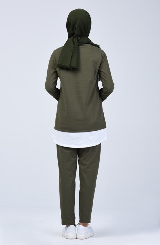 Tunika Hose Zweier Anzug  2002-01 Khaki 2002-01