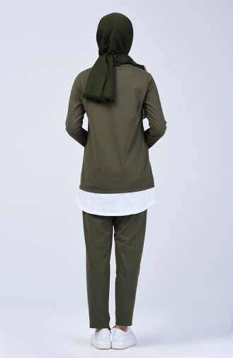 Ensemble Deux Pieces Tunique Pantalon 2002-01 Khaki 2002-01