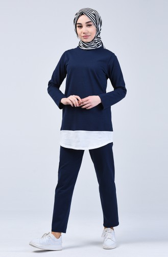 Two-Thread Tunic Trousers Double Set 2002-04 Navy Blue 2002-04