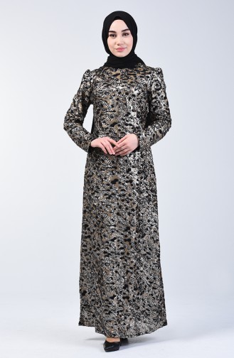 Schwarz Hijab-Abendkleider 7263-01