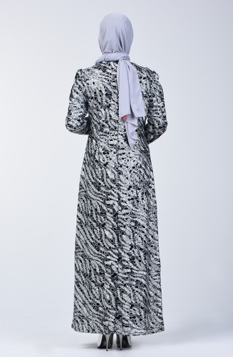 Silver Gray İslamitische Jurk 7294-02