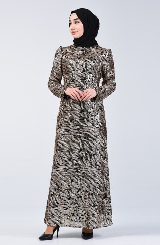 Kupfer Hijab-Abendkleider 7263-03