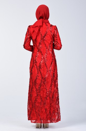 Rot Hijab-Abendkleider 7264-07
