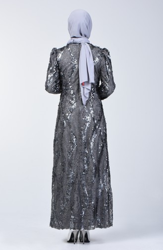 Habillé Hijab Gris Foncé 7264-08