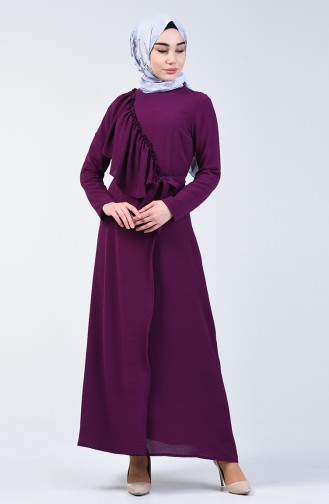 Robe Hijab Pourpre 0046-01