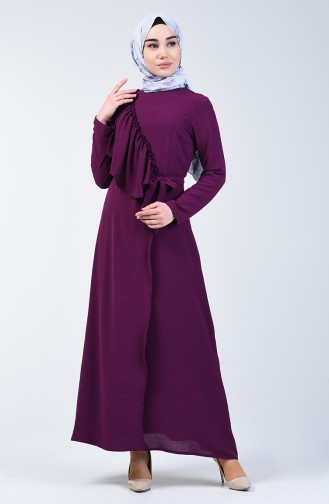 Aeroben Fabric Frilled Dress 0046-01 Purple 0046-01
