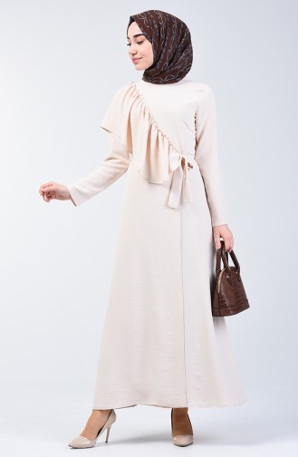 Beige İslamitische Jurk 0046-02