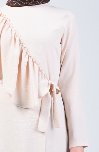 Aeroben Fabric Frilly Dress 0046-02 Beige 0046-02