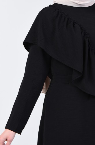 Aeroben Fabric Frilly Dress 0046-07 Black 0046-07
