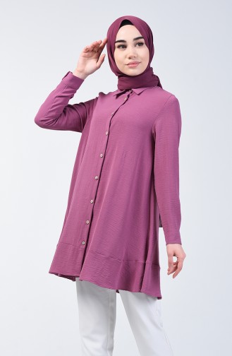 Aerobin Fabric Tunic with Buttons 1426-02 Lilac 1426-02