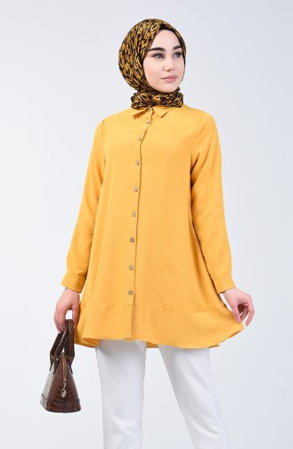 Aeroben Fabric Button Tunic 1426-08 Mustard 1426-08