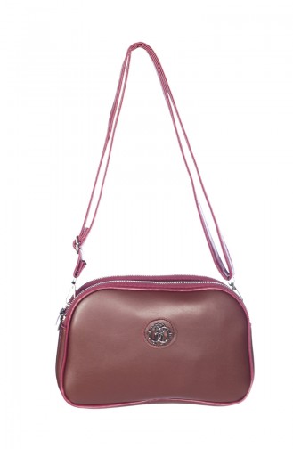 Sac à Bandoulière Croisé Pour Femme 3023-03 Bordeaux 3023-03