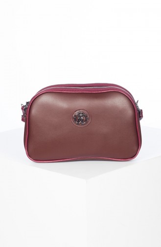 Sac à Bandoulière Croisé Pour Femme 3023-03 Bordeaux 3023-03