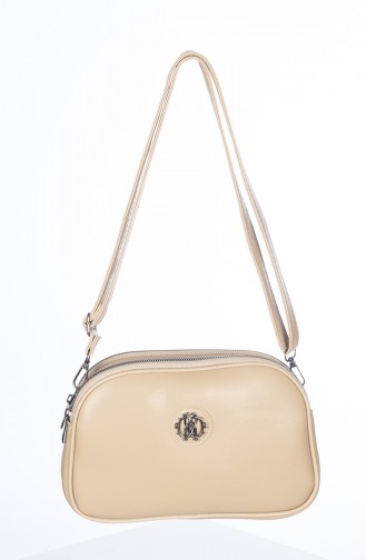 Sac à Bandoulière Croisé Pour Femme 3023-17 Crème 3023-17