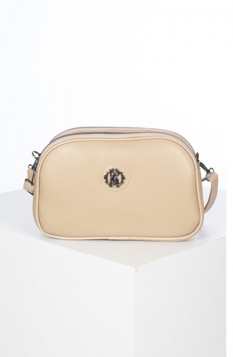 Sac à Bandoulière Croisé Pour Femme 3023-17 Crème 3023-17