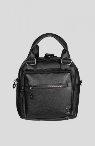 Sac à Bandoulière Croisé Pour Femme 7000-01 Noir 7000-01