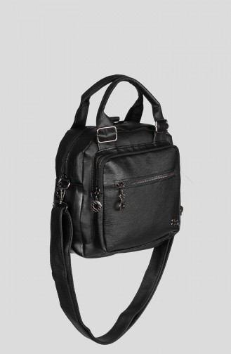 Sac à Bandoulière Croisé Pour Femme 7000-01 Noir 7000-01