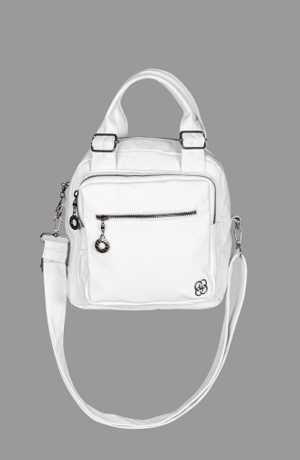 Sac à Bandoulière Croisé Pour Femme 7000-14 Blanc 7000-14