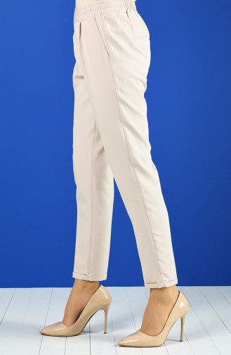 Pantalon Taille Élastique 3116-03 Beige 3116-03