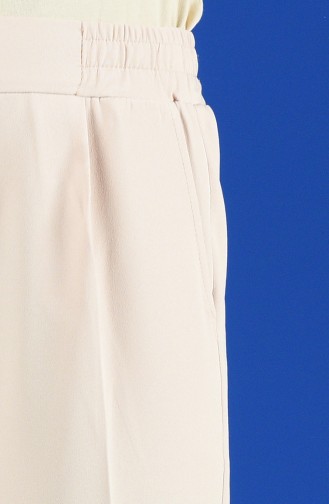Pantalon Taille Élastique 3116-03 Beige 3116-03