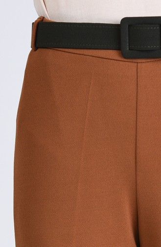 Belted Straight Leg Trousers 20k1001103-02 Cinnamon Color 20K1001103-02