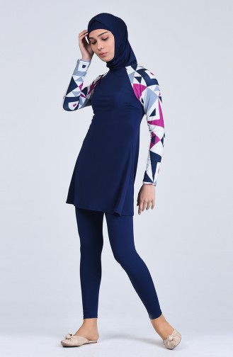 Navy Blue Swimsuit Hijab 1848-01